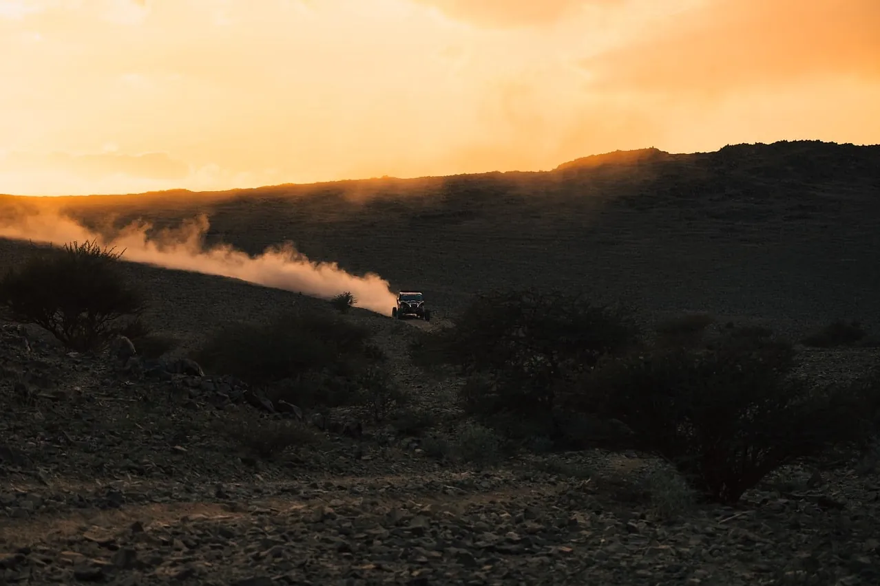 Sunset, rally, car