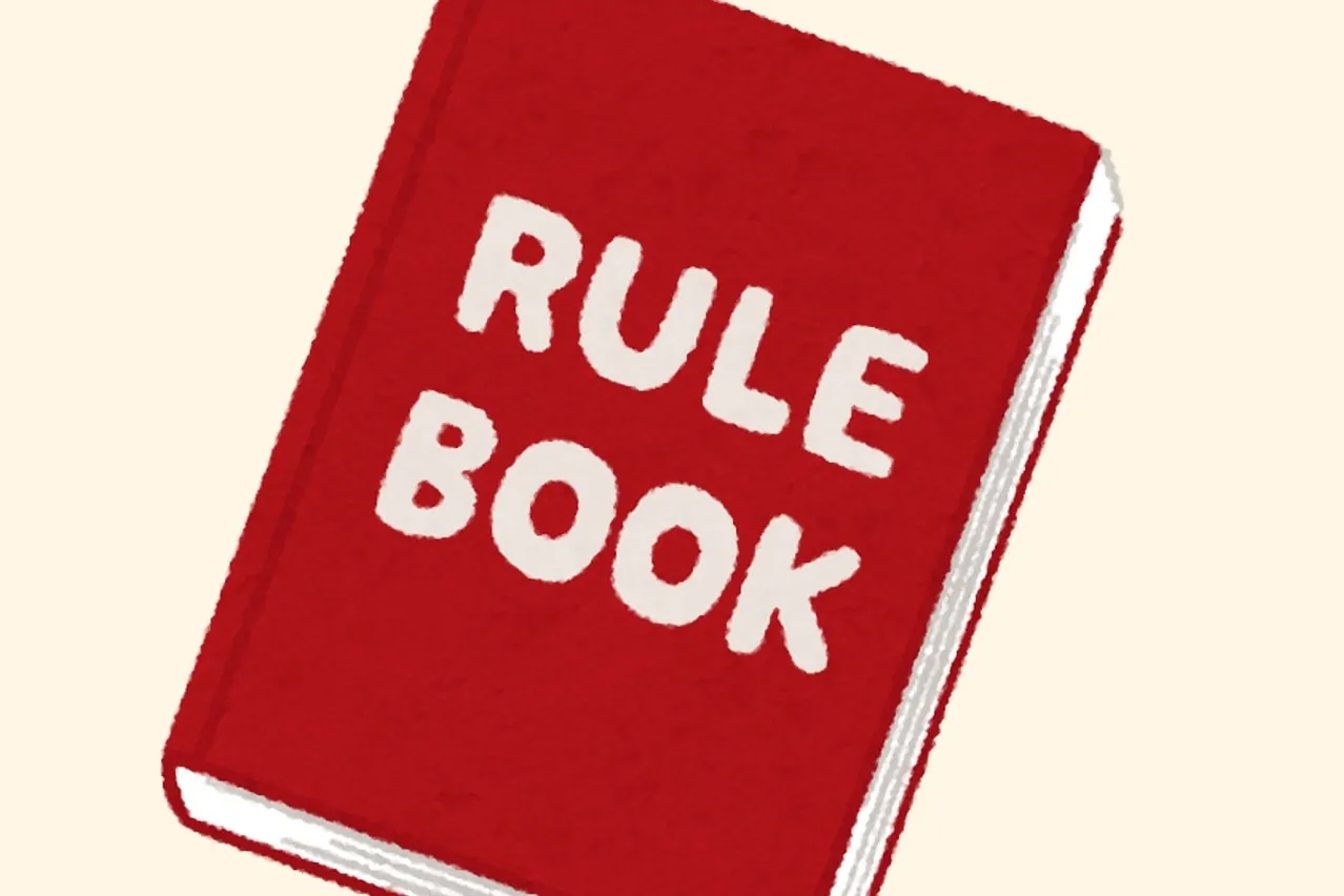 Rulebook, book, red