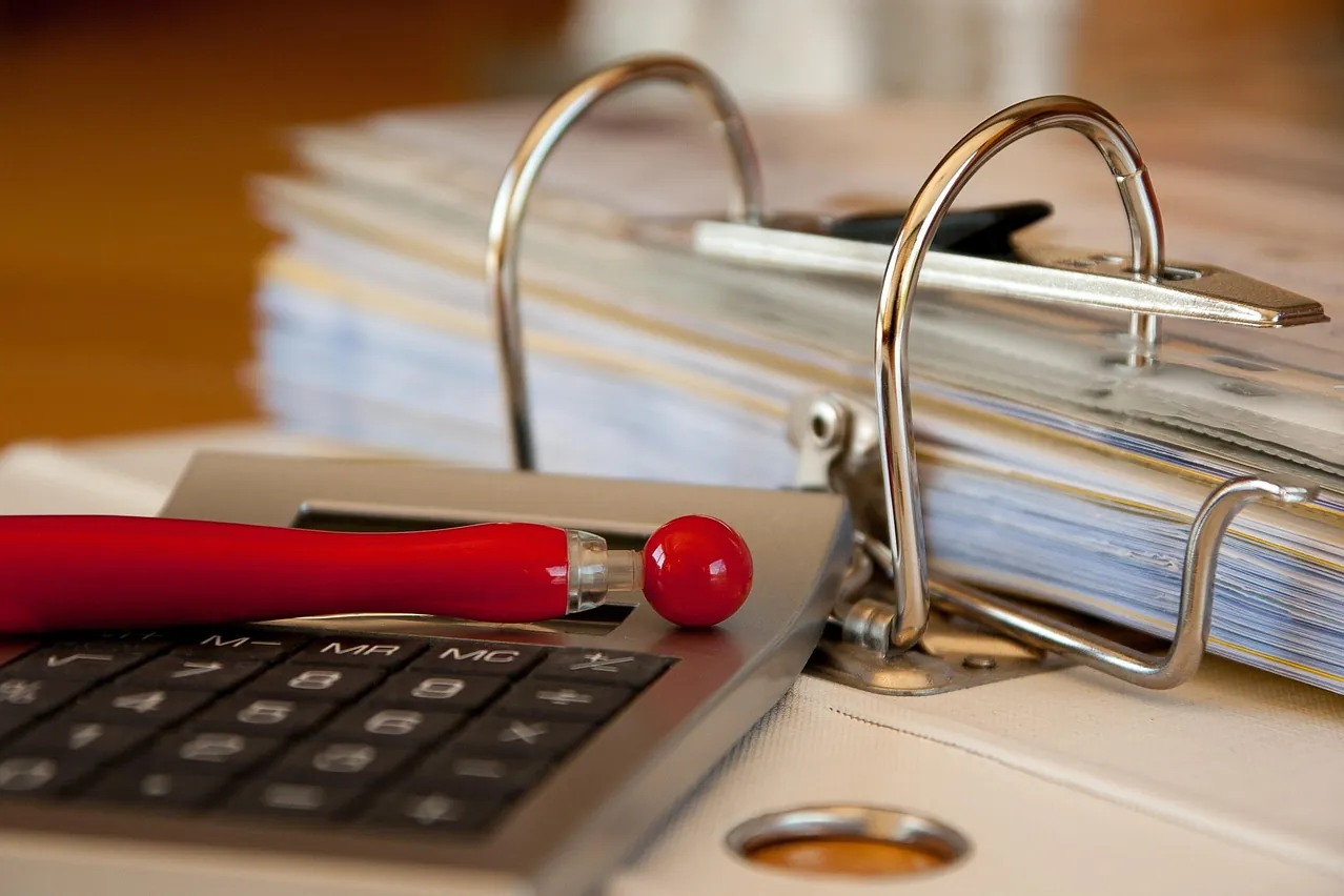 Filing cabinet, invoices, accounting