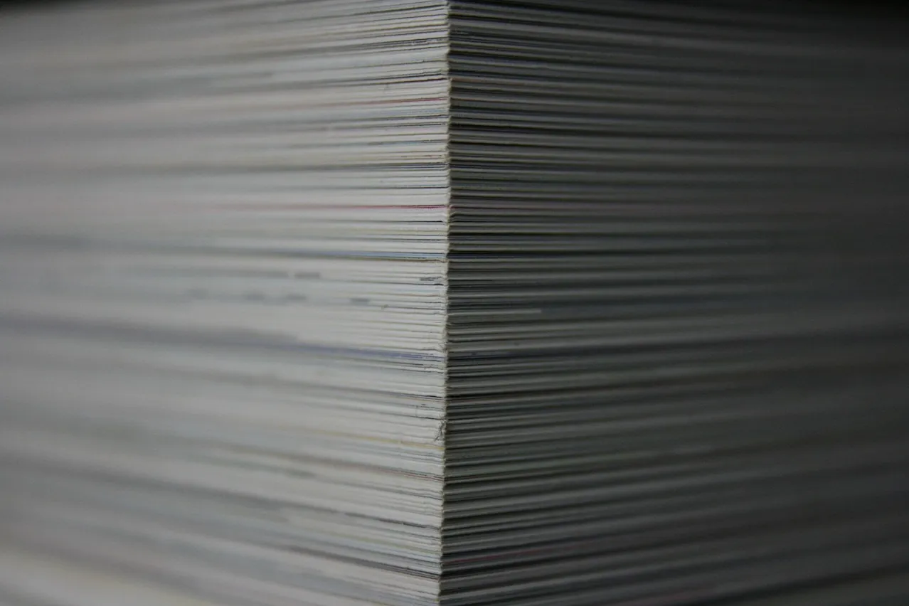 Paper, stack, books