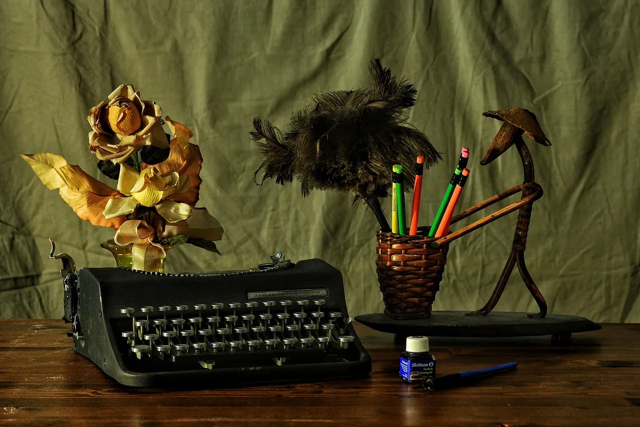 Write, machine, writing desk