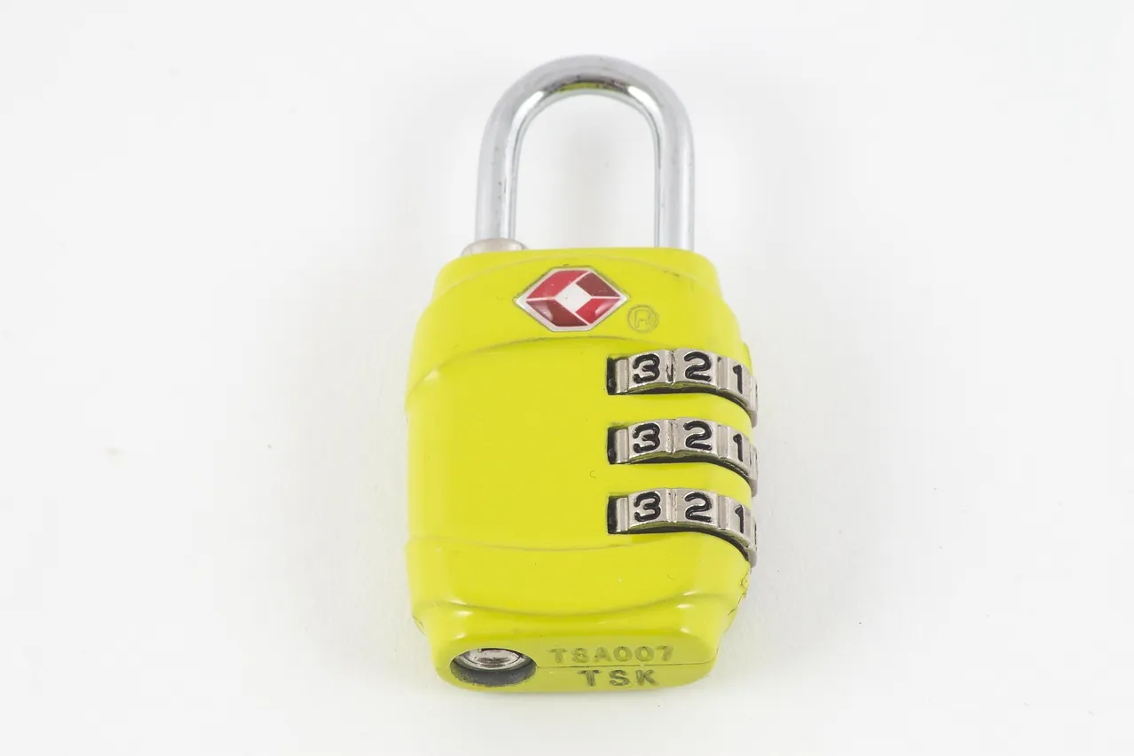 Padlock, yellow, lock