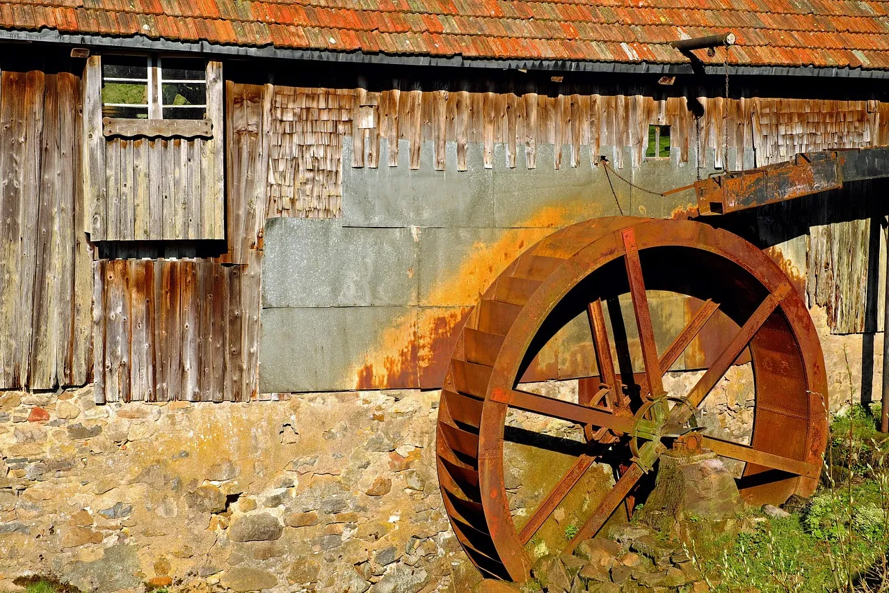Mill wheel, water wheel, grind