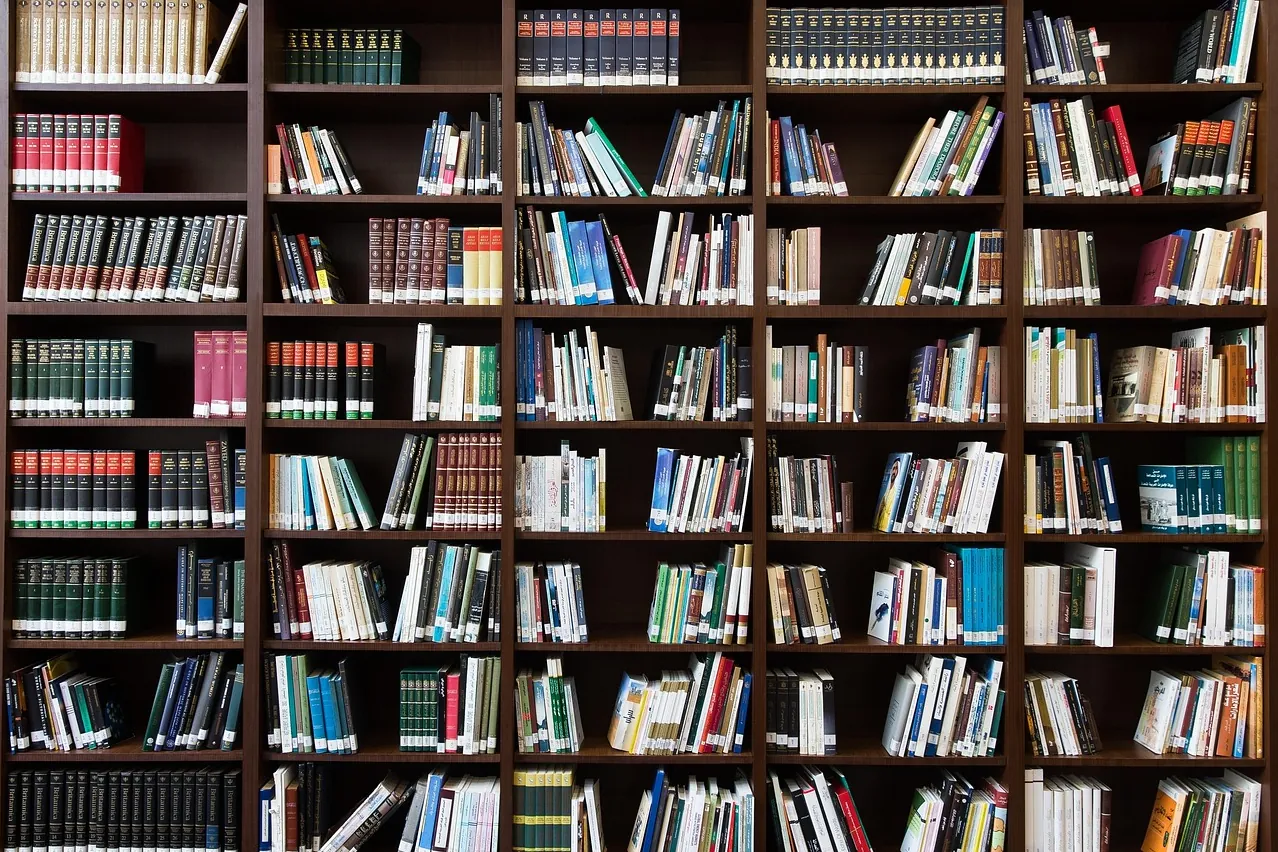 Books, bookshelf, library