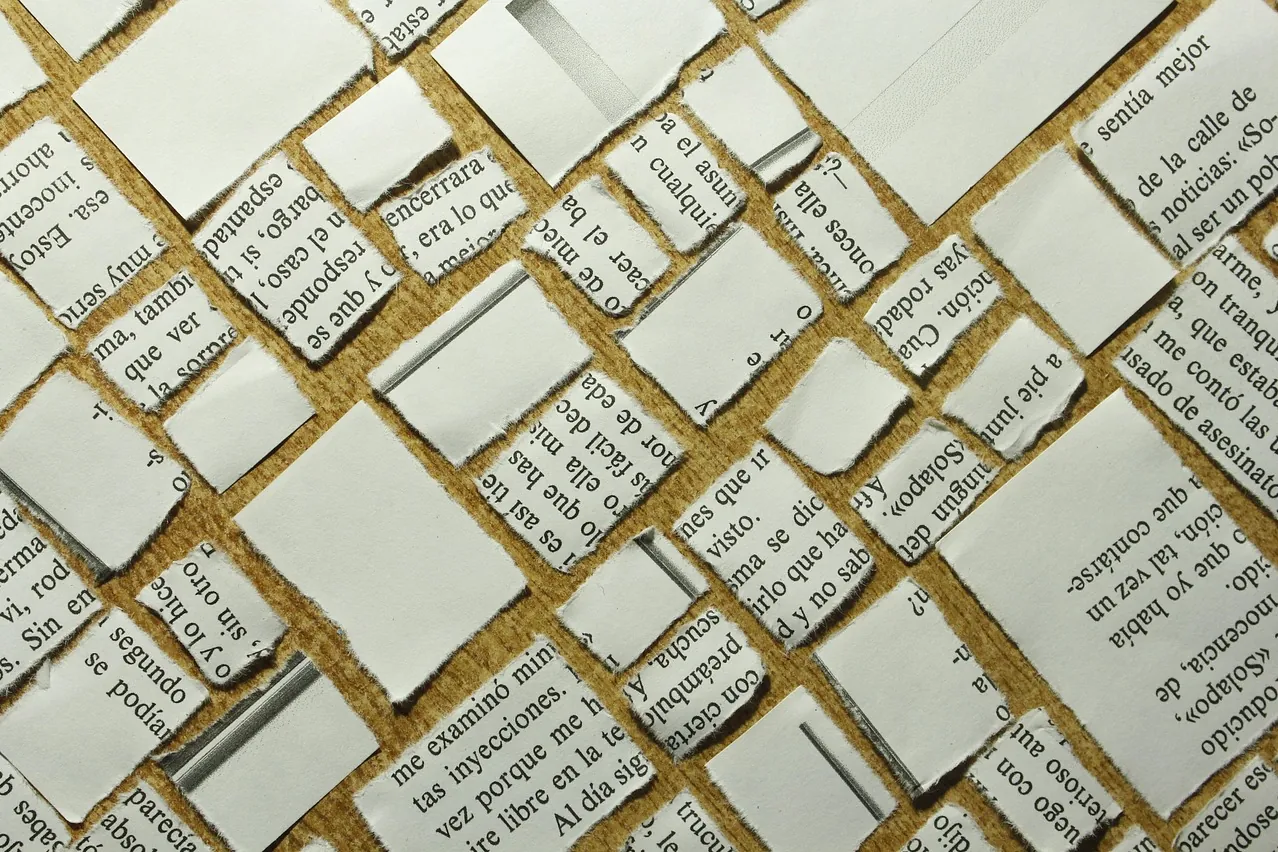 Paper, torn, desk