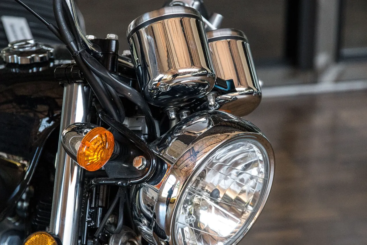 Motorcycle, headlights, speedometer