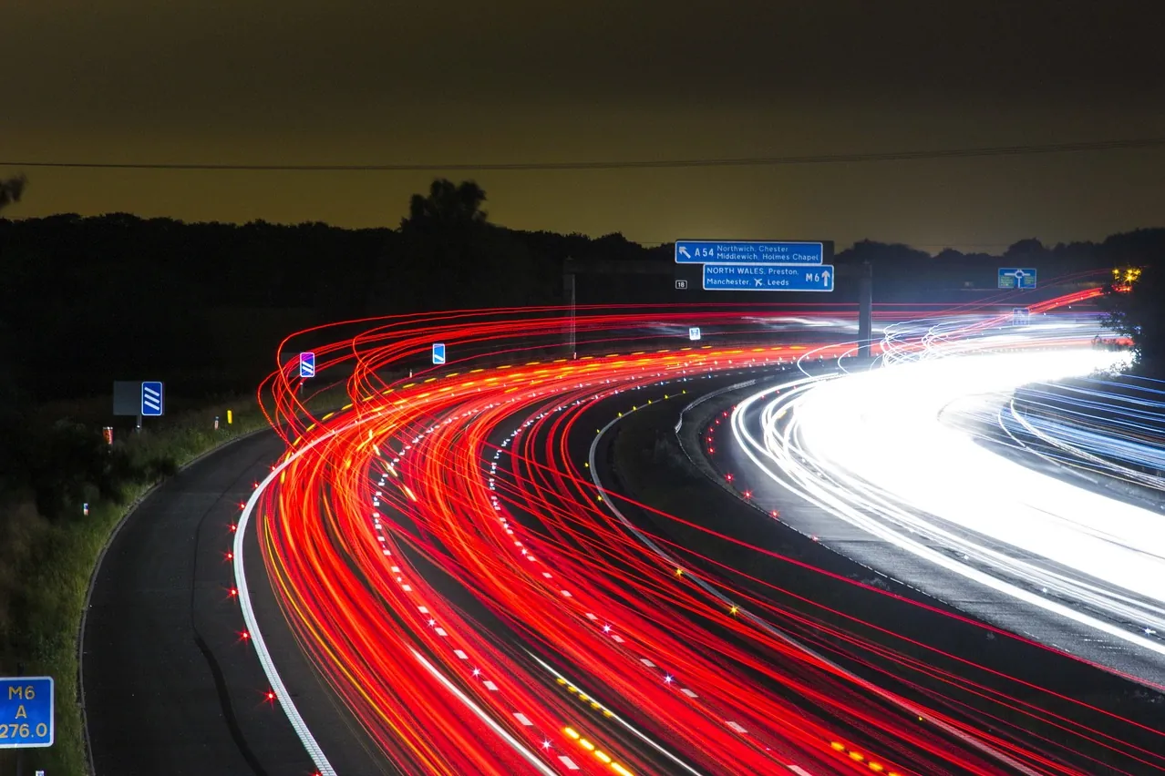 Traffic, highway, lights