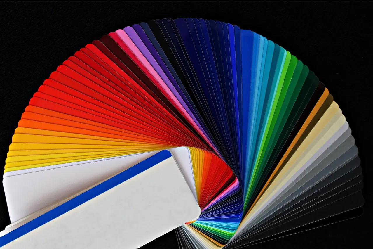 Color fan, color picker, to dye