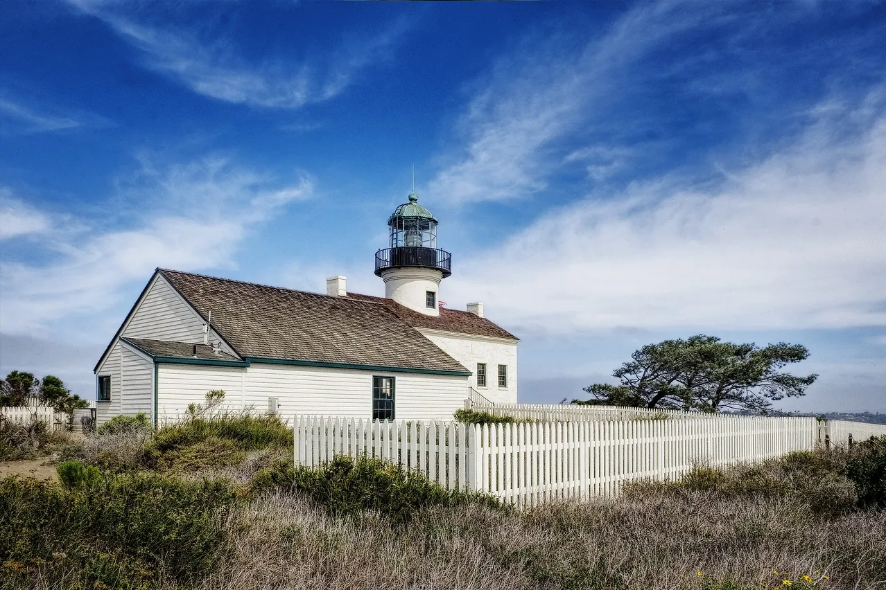 Old point loma lighthouse, lighthouse, nature