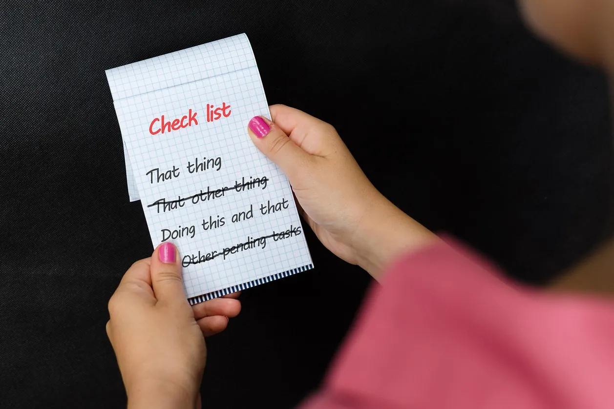 Checklist, tasks, notepad