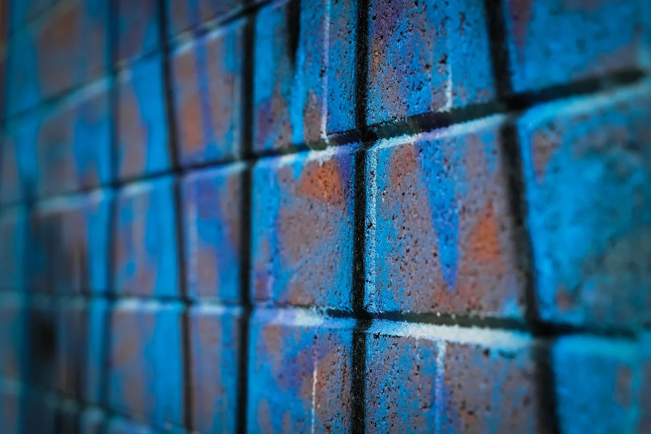 Graffiti, wall, bricks