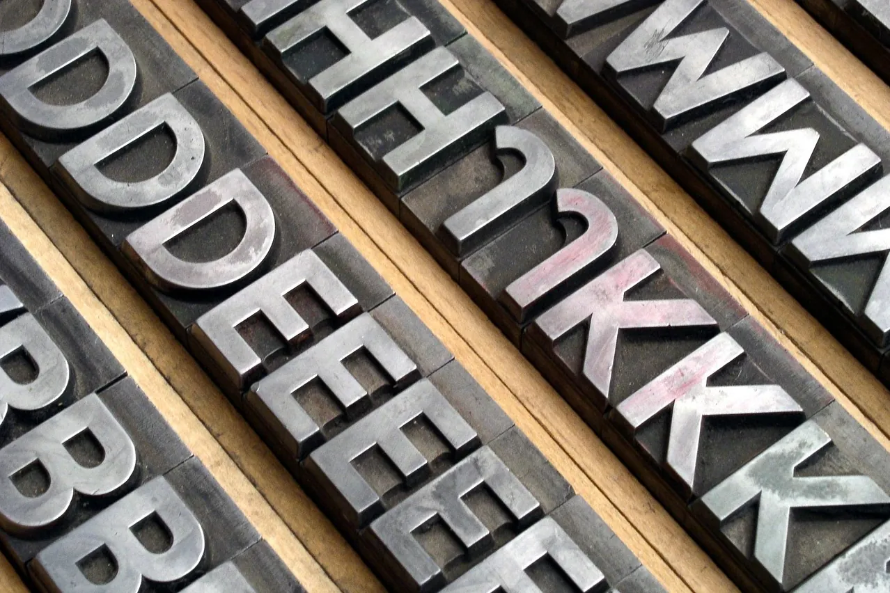 Writing, lead set, letterpress