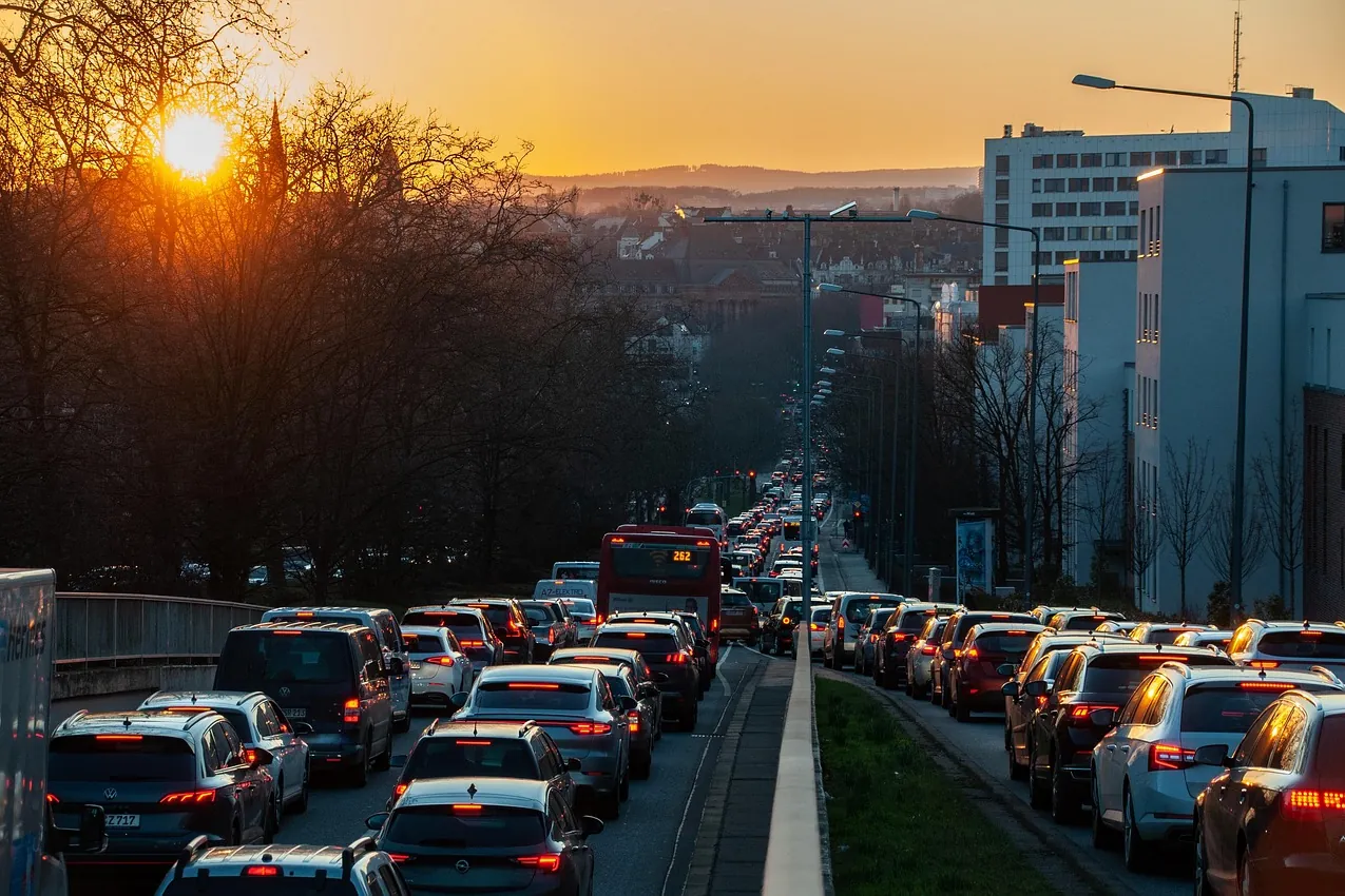 Traffic, city, traffic jam