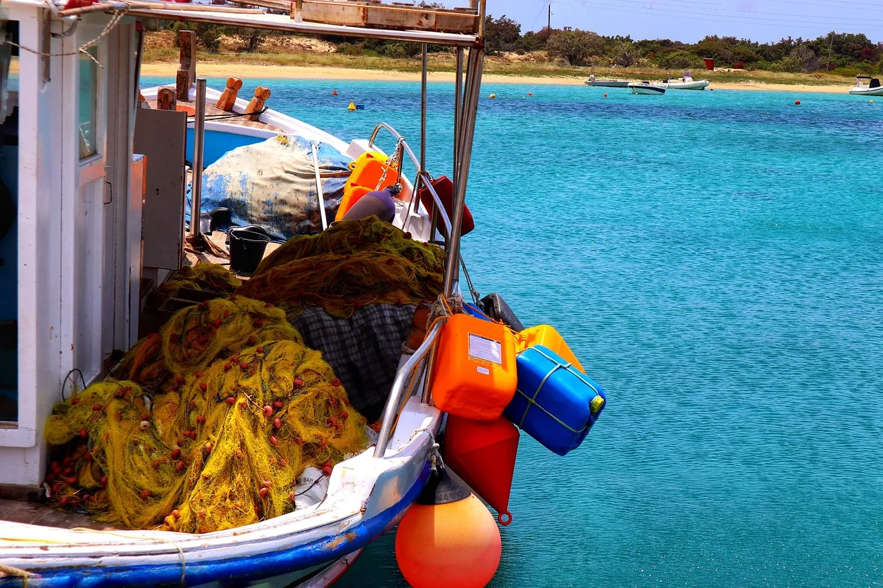 Fishing boat, boat, fishing net